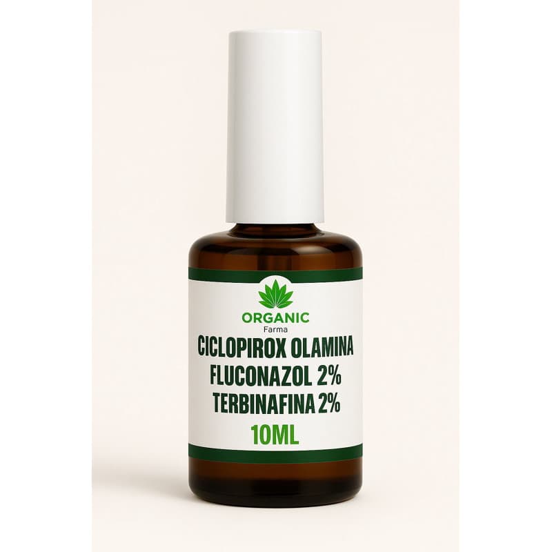 Esmalte de Unha Incolor - Ciclopirox 2% TERBINAFINA 2% FLUCONAZOL 2% - 10ml