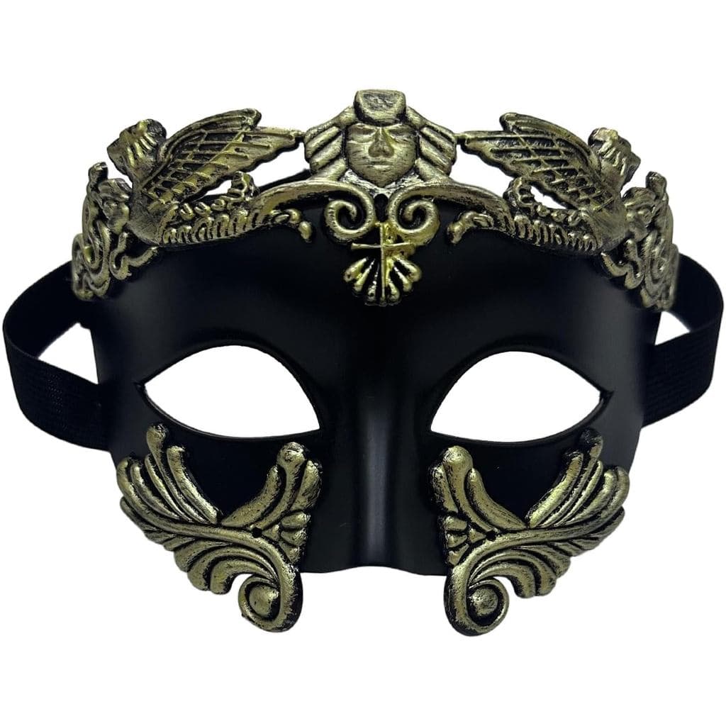 Máscara de Mascarada para Homens, Máscaras de Guerreiro Grego Romano Vintage Veneziano de Meia Face para Baile de Carnav