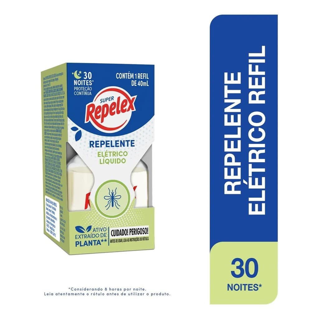 Repelente Líquido Elétrico Repelex 30 Noites 40ml Refil