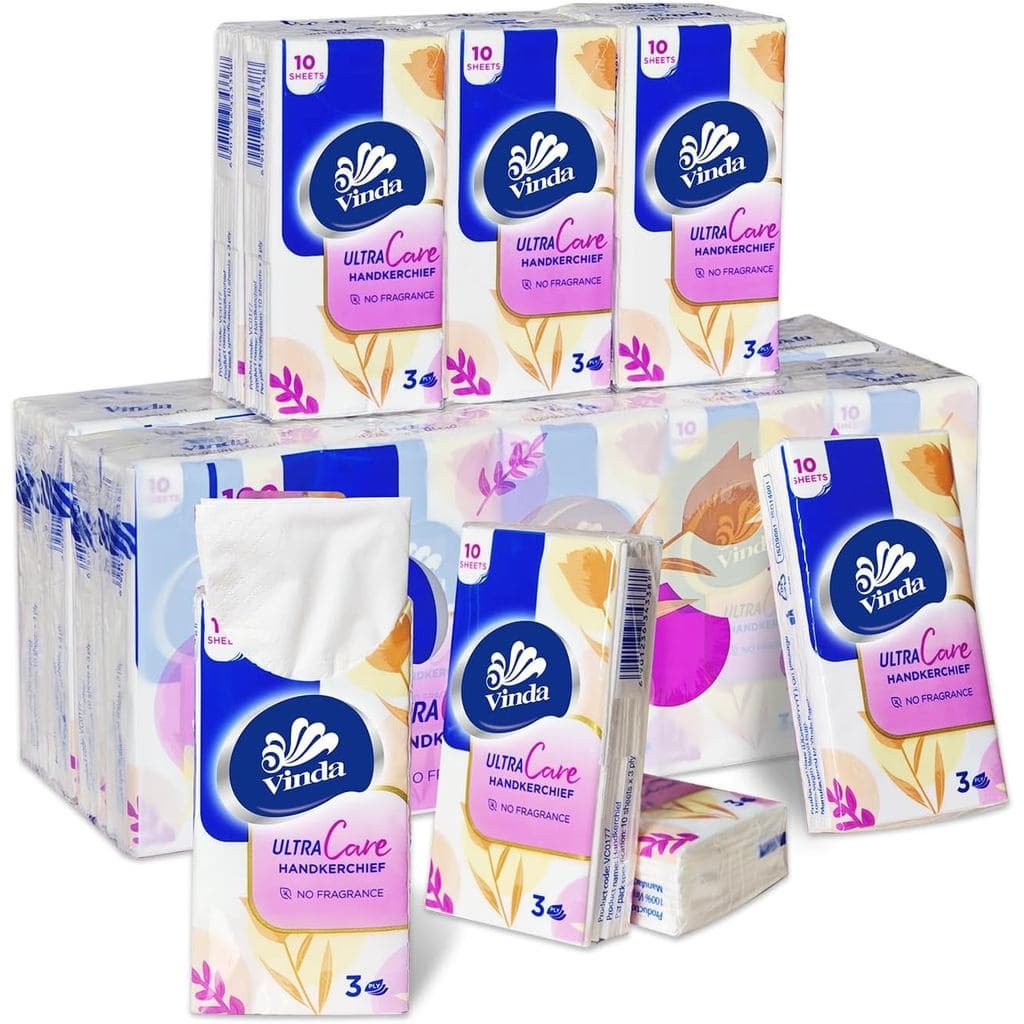 Lenços De Bolso Ultra Care De 3 Camadas , Tamanho De Viagem (30 Pacotes De 10)