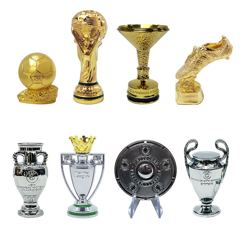 Mini Troféu Decorativo em Forma de Chaveiro - Premier League, Champions League, Serie A, Bundesliga, Bota de Ouro, Taça