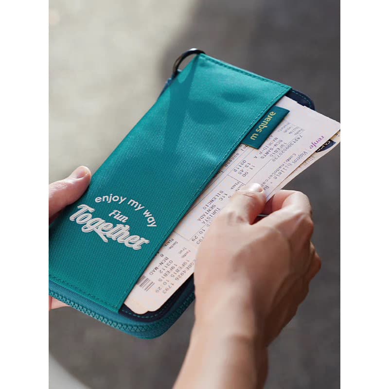 Msquare saco de passaporte portátil viagem no exterior saco de armazenamento de passaporte portátil titular do passaport