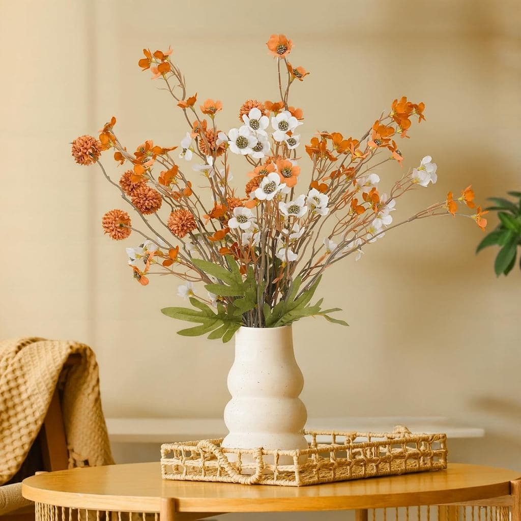 Pacote com 10 Flores Artificiais, Flores Silvestres de Primavera, Buquê de Flores Falsas Realistas para Decoração de Cas