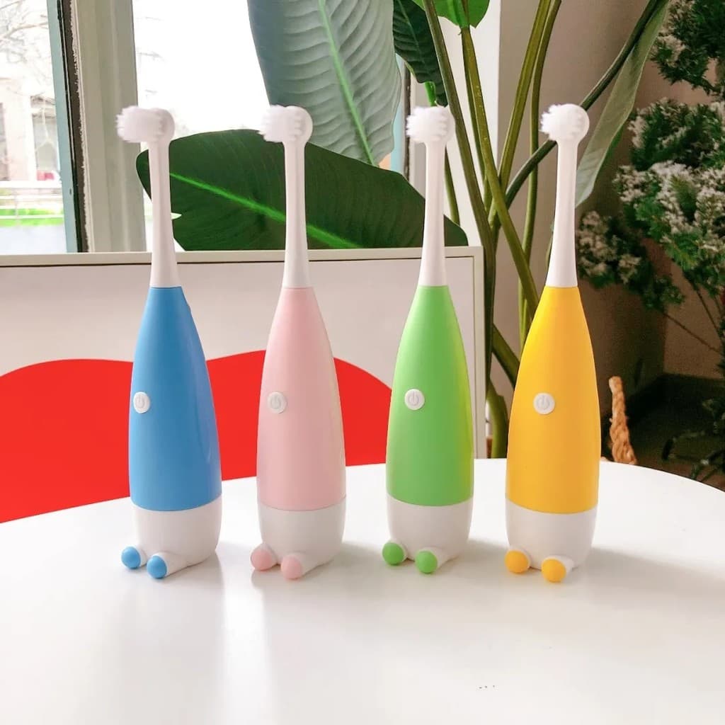 Solteiros europeus americanos!Escova de dentes elétrica infantil, vibração sônica de alta frequência, suavização suave e