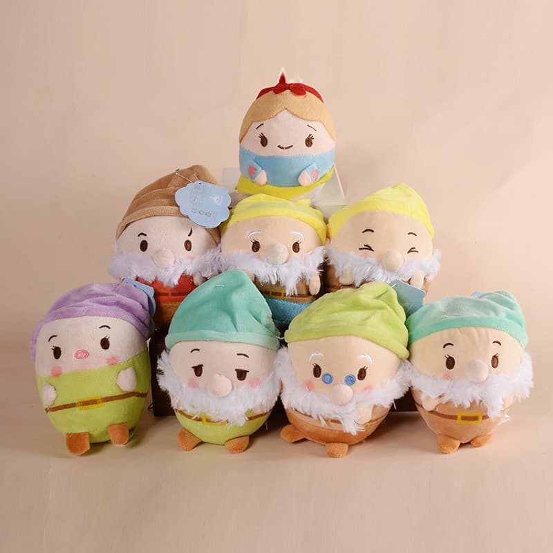 8 Pçs/Set Branca De Neve E Os Sete Anões Recheado Engraçado Brinquedo De Pelúcia Anime Princesa Bonecas Modelo Crianças