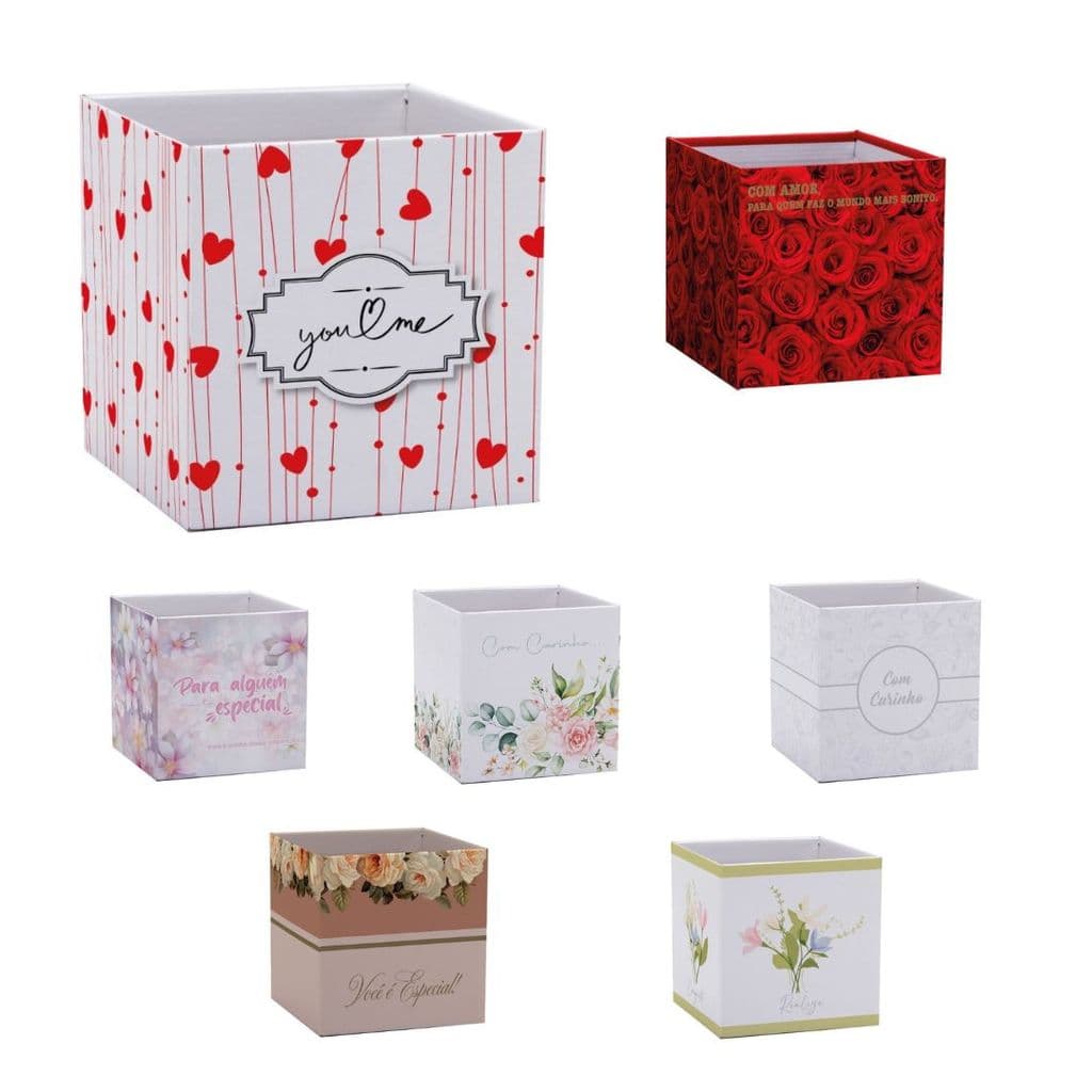 Cachepot Quadrado Pote 15 - 5 unidades