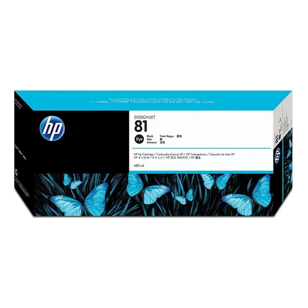 Cartucho De Tinta Preto Hp 81 Para Designjet (680 Ml)
