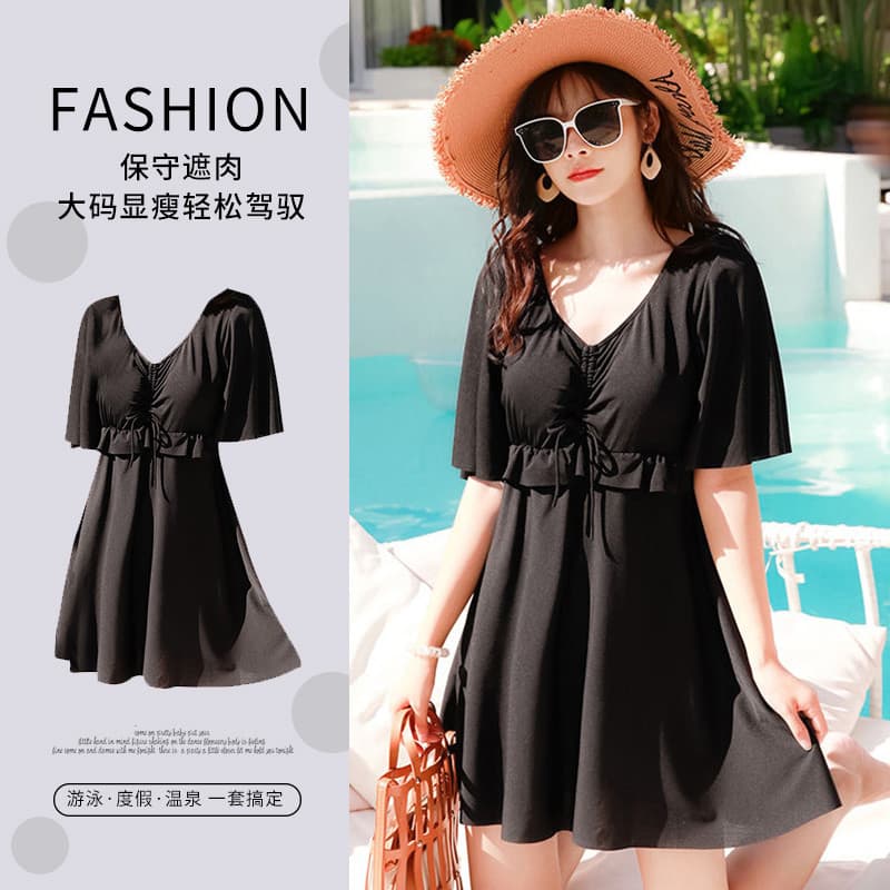 Baiya maiô de uma peça feminino 2025 novo estilo de venda quente tamanho grande vestido estilo primavera quente praia mo