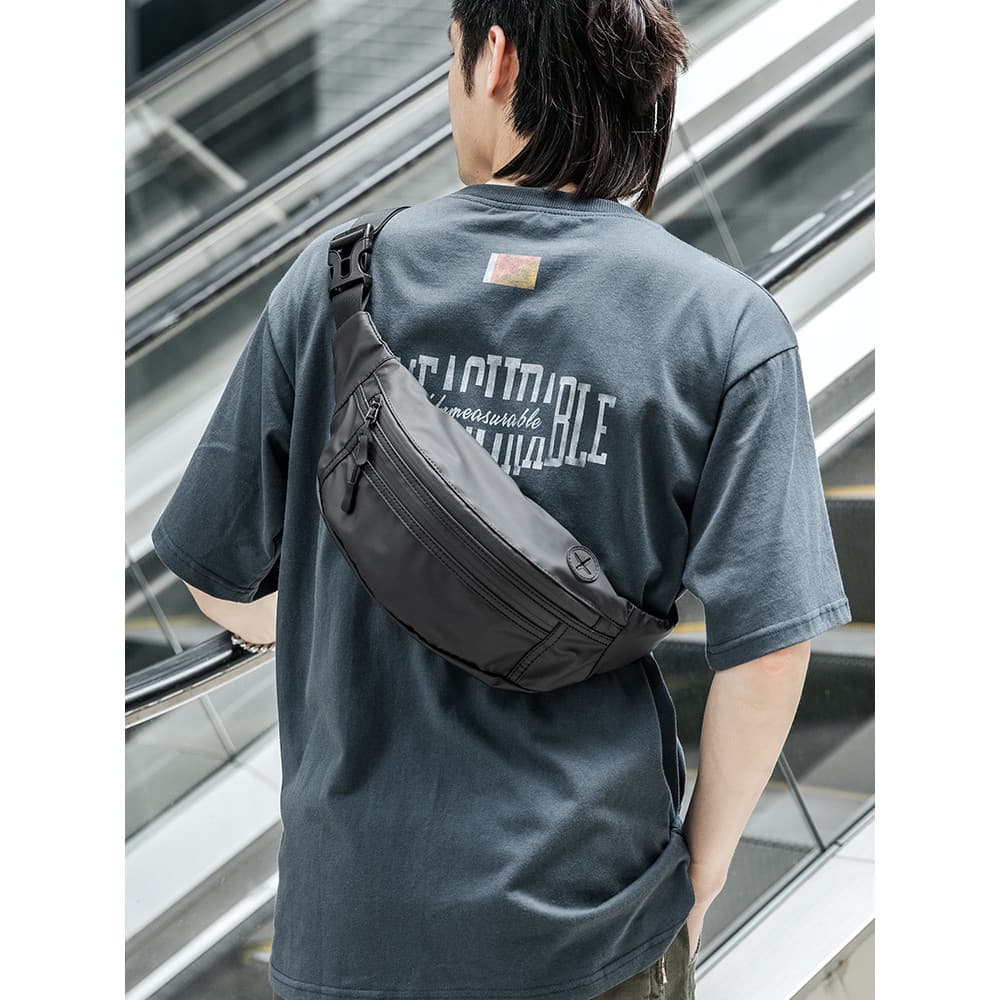 Nova bolsa de peito mochila esportiva masculina moda tendência bolsa mensageiro carteira móvel bolsa de cintura bolsa de