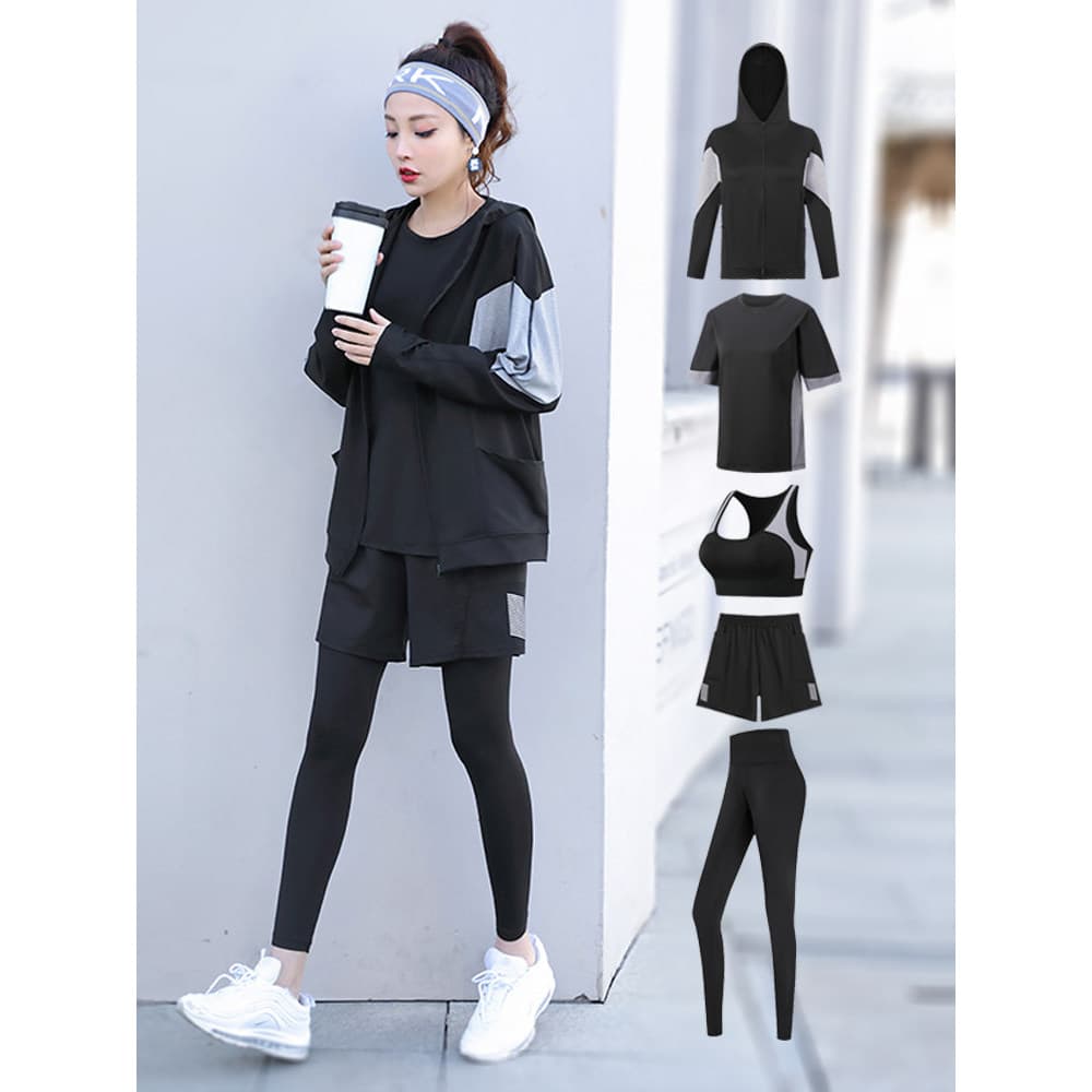 Roupa de Fitness terno feminino primavera outono novo estilo tamanho grande solto gordura mm Yoga wear profissional de s