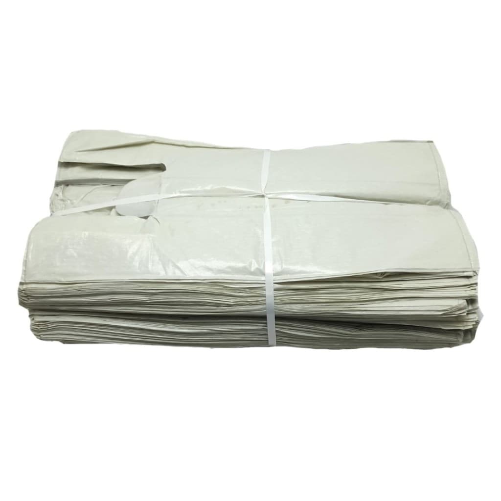 1KG Sacolas Plásticas Reciclada Reforçada Branca 40x50