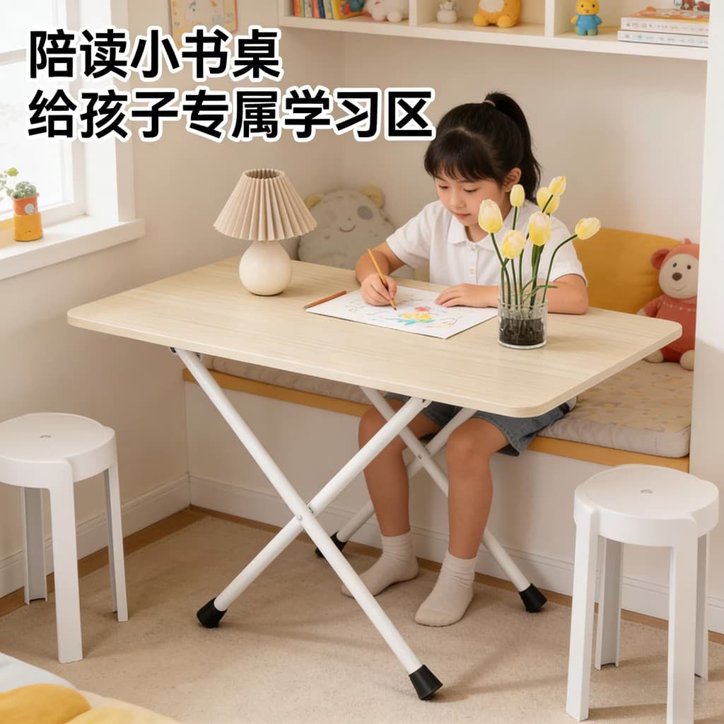 Mesa dobrável doméstica retangular mesa dobrável simples portátil comer pequena mesa ao ar livre tenda multifuncional me
