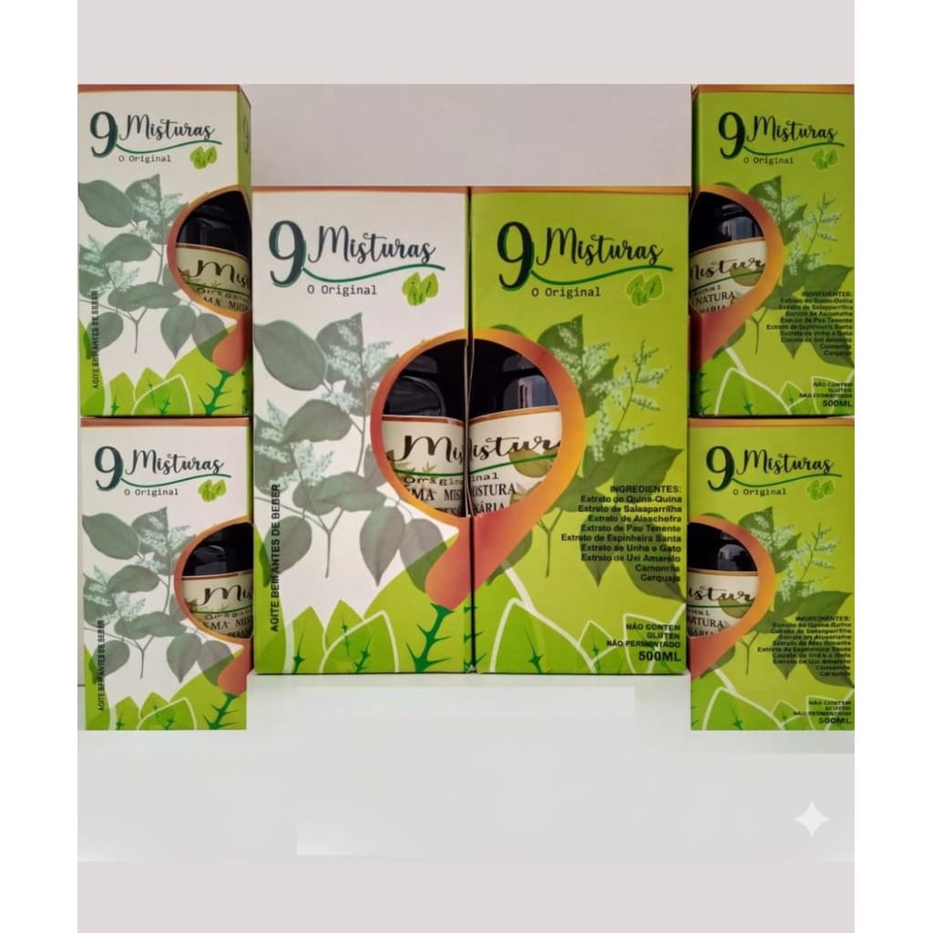 Kit 6 Elixir Nove 9 Misturas 500ml Cada Frasco - Chá Composto Suplemento Nutricional / Revenda Preço De Fabrica