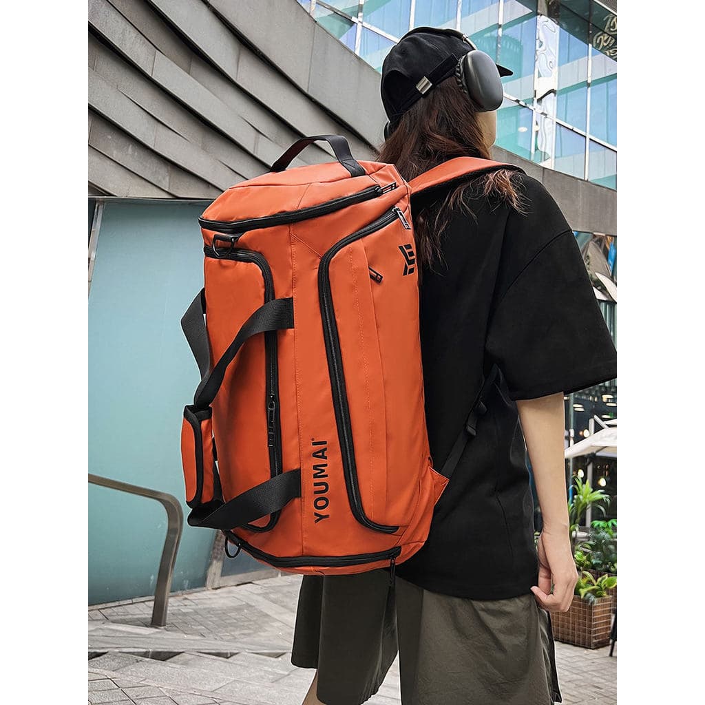 Bolsa de viagem de curta distância mochila masculina grande capacidade Cross-corpo mão bagagem saco seco molhado separaç