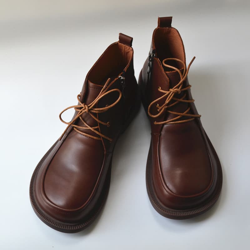 Homens de dedo largo gordura couro genuíno Martin botas camada superior sapatos de couro de alta qualidade macacão sapat