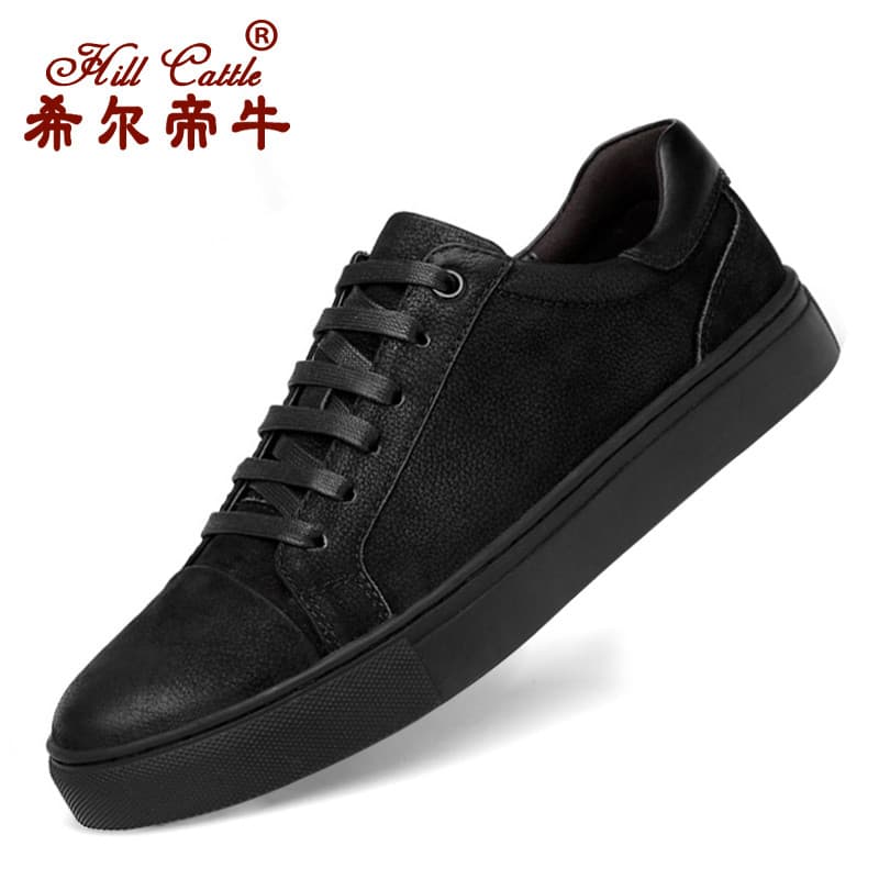 Estação europeia tênis masculino na moda juventude sapatos All-Match esportes sapatos casuais pequeno dedo do pé preto c