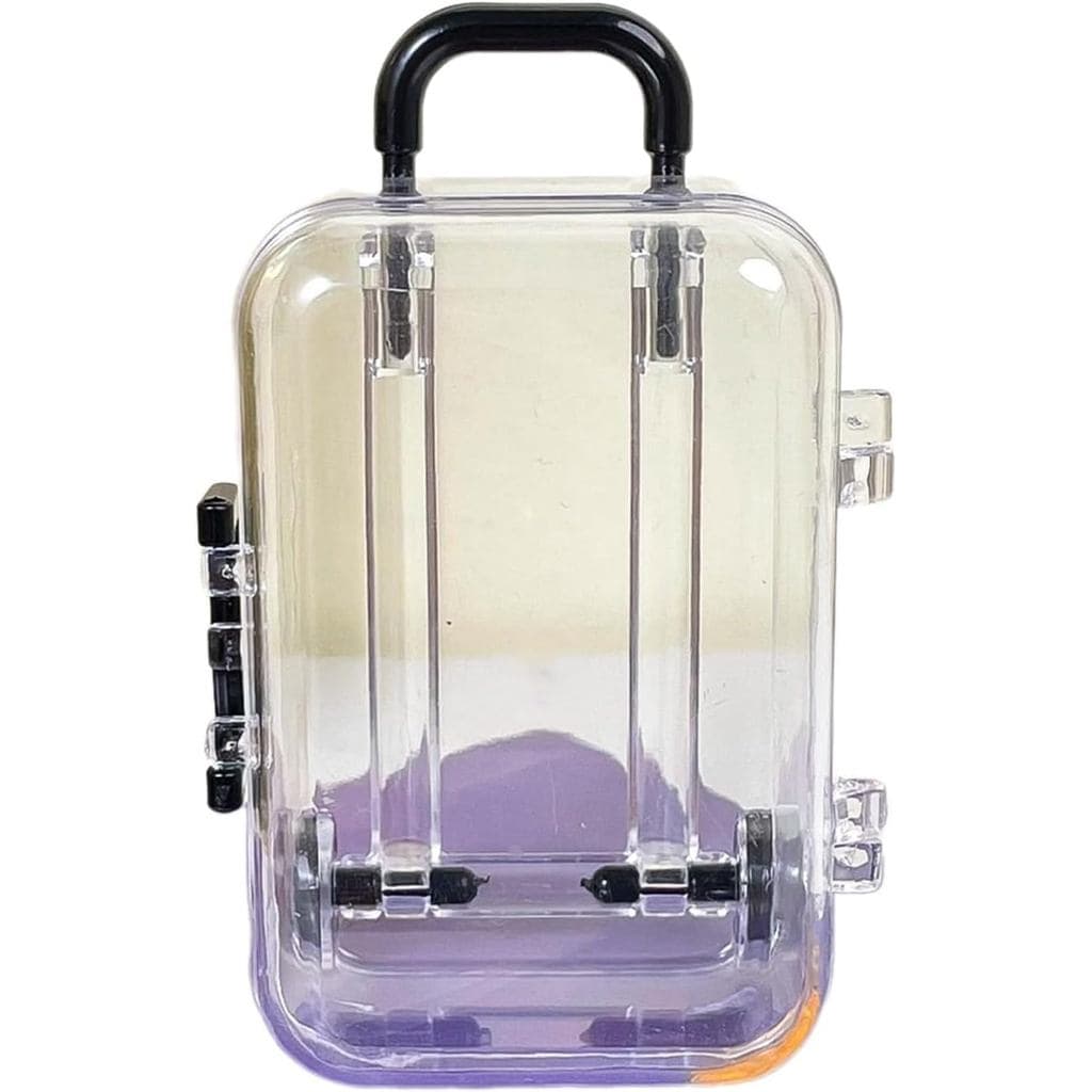 OVERTOYOU Mini Mala, Mala Miniatura de Plástico, Acessórios para Bonecas, Mini Baú de Brinquedo, Pequena Bolsa de Mão, C