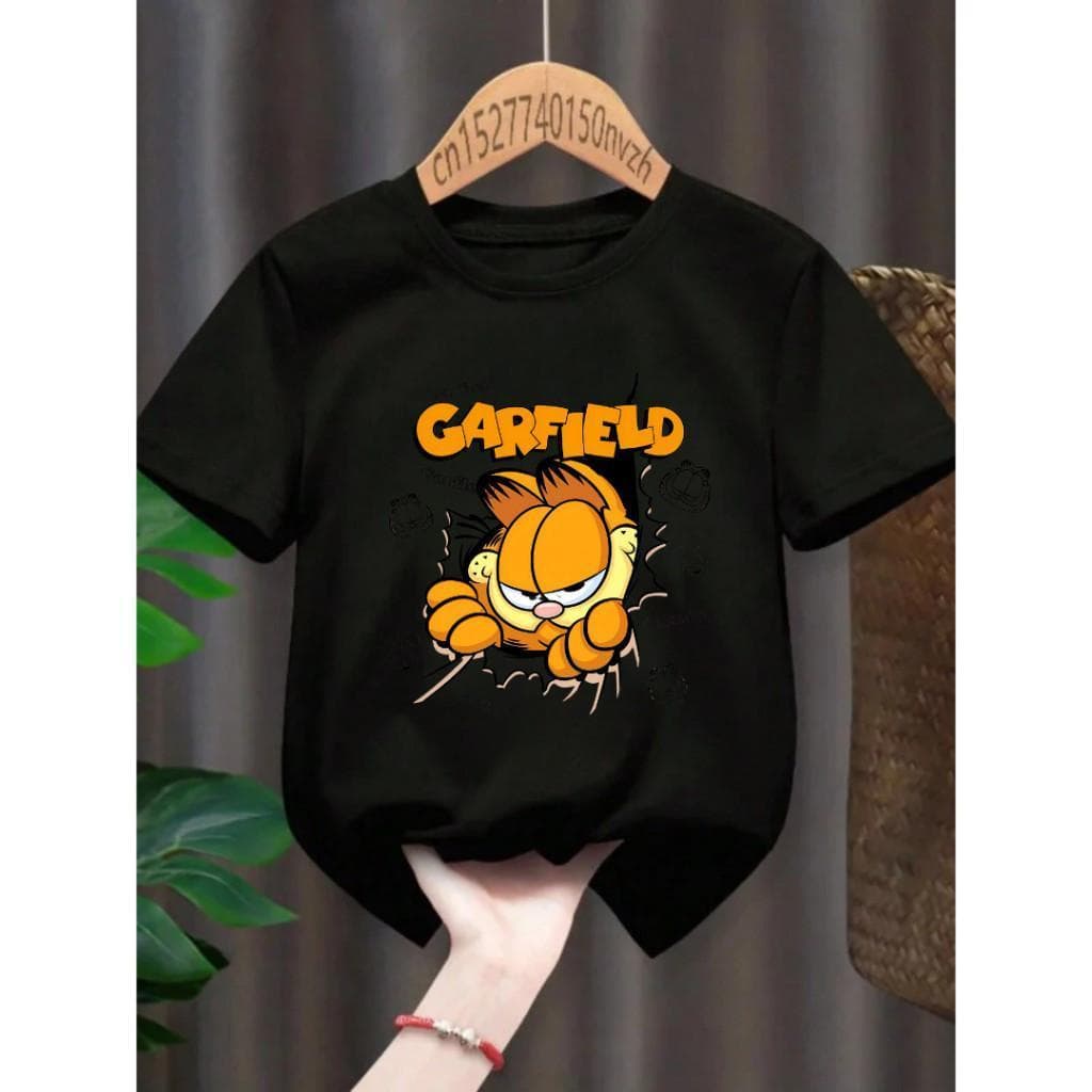 Camiseta Infantil Garfield Unissex 100% Algodão – Estampa Premium, Confortável, Moda Kids 2 a 16