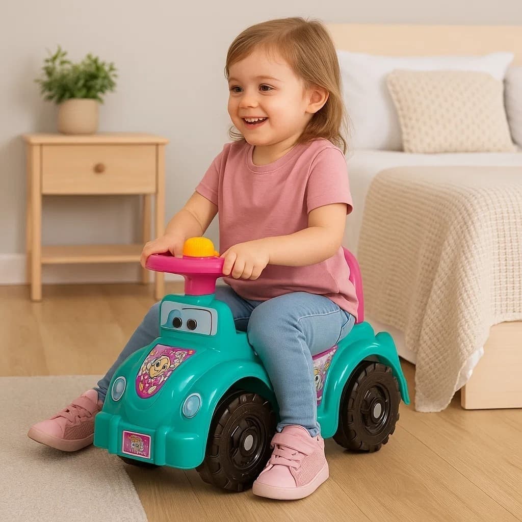 Andador Quadriciclo Infantil Buzina Triciclo Empurrar Carrinho Bebê Passeio Equilíbrio Resistente