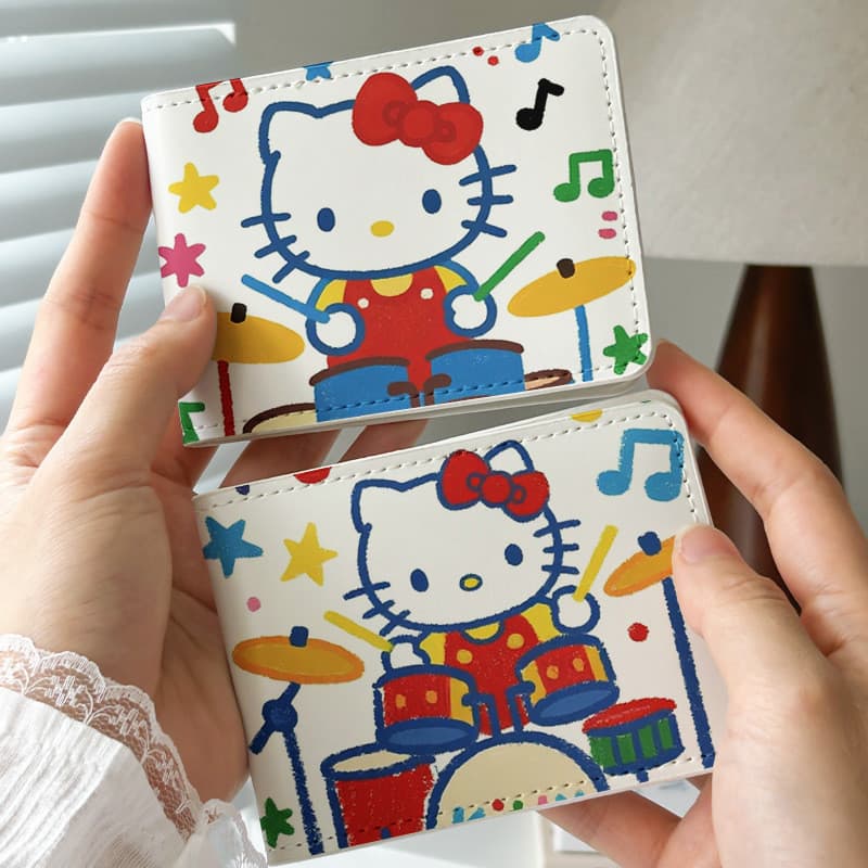 Capa Protetora para Carteira de Motorista HELLOKITTY, Capa de Couro 2 em 1 para Carteira de Motorista e Registro de Veíc