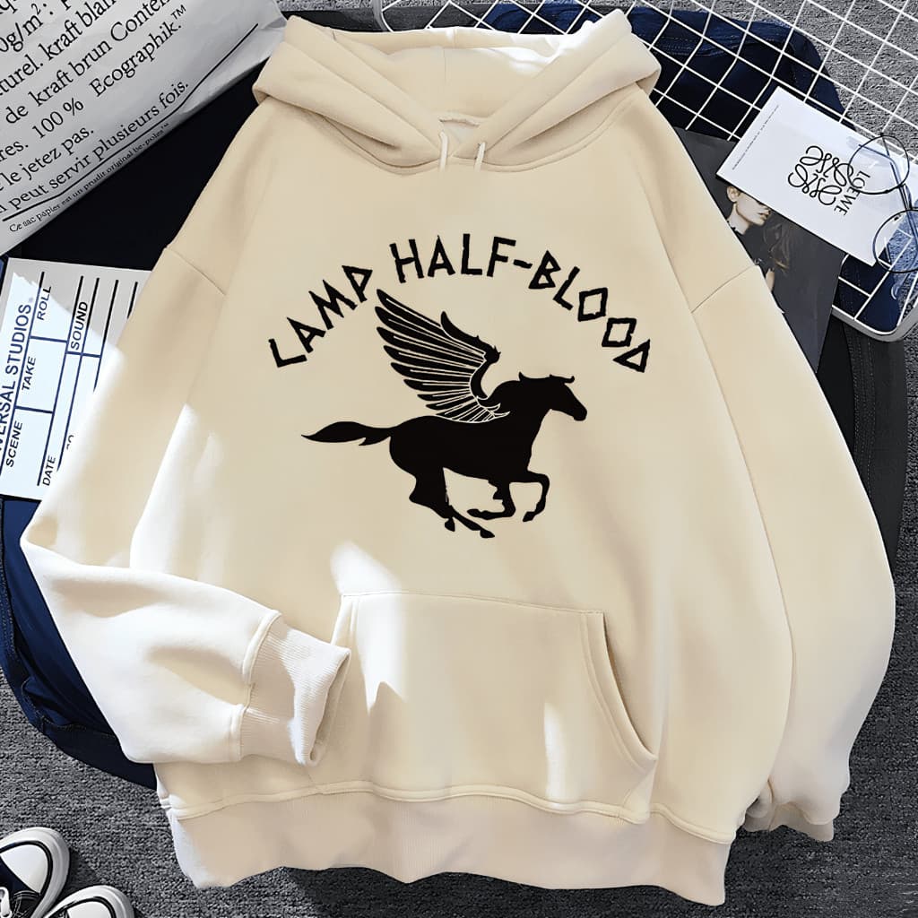 Moletom Canguru Blusa De Frio Flanelado Unissex Cavalo Serie Percy Jackson Anime
