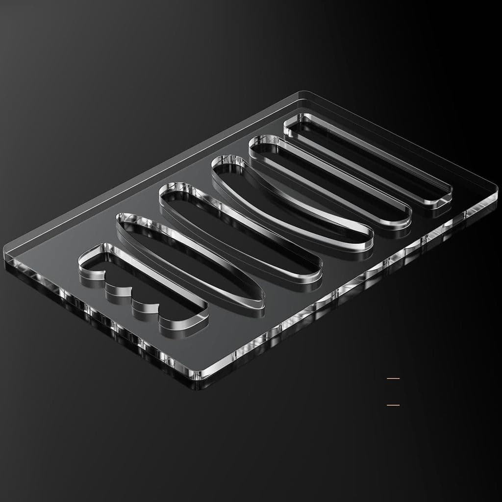 6 in 1 Charcuterie Board Handle Template,Acrylic Grab Handle Router Template for Woodworking
