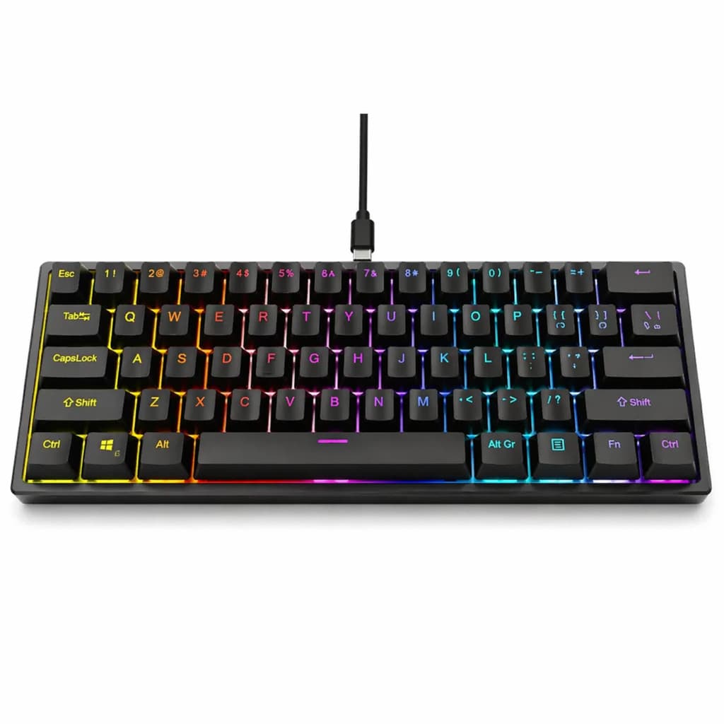 Teclado Mecânico Gamer TKL Sem numérico Compacto RGB Switch Blue ABNT2 AntiGhost USB 2.0 PC Xbox PS5