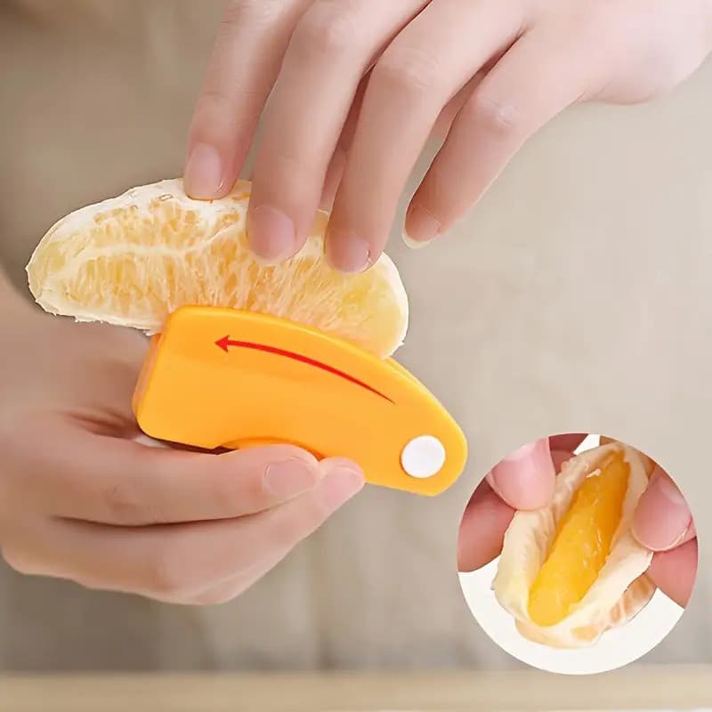 Ferramenta descascadora de frutas dobrável segura, descascador de laranja multifuncional doméstico, fácil de tratar, vár