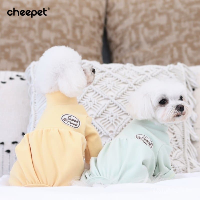 Roupas para Cães Qupai para Outono e Inverno, Traje Quente de Veludo Alemão de Quatro Patas para Teddy, Poodle, Bichon,