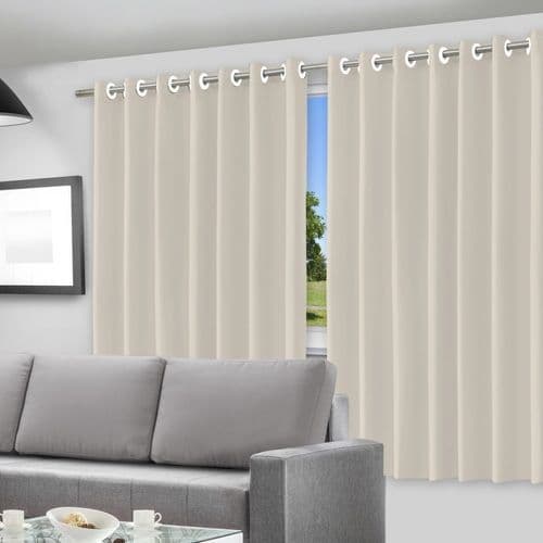 🪟 Cortina Blackout Bege Ilhos Bloqueio Luz Isolamento Termico Design Elegante 280x180cm