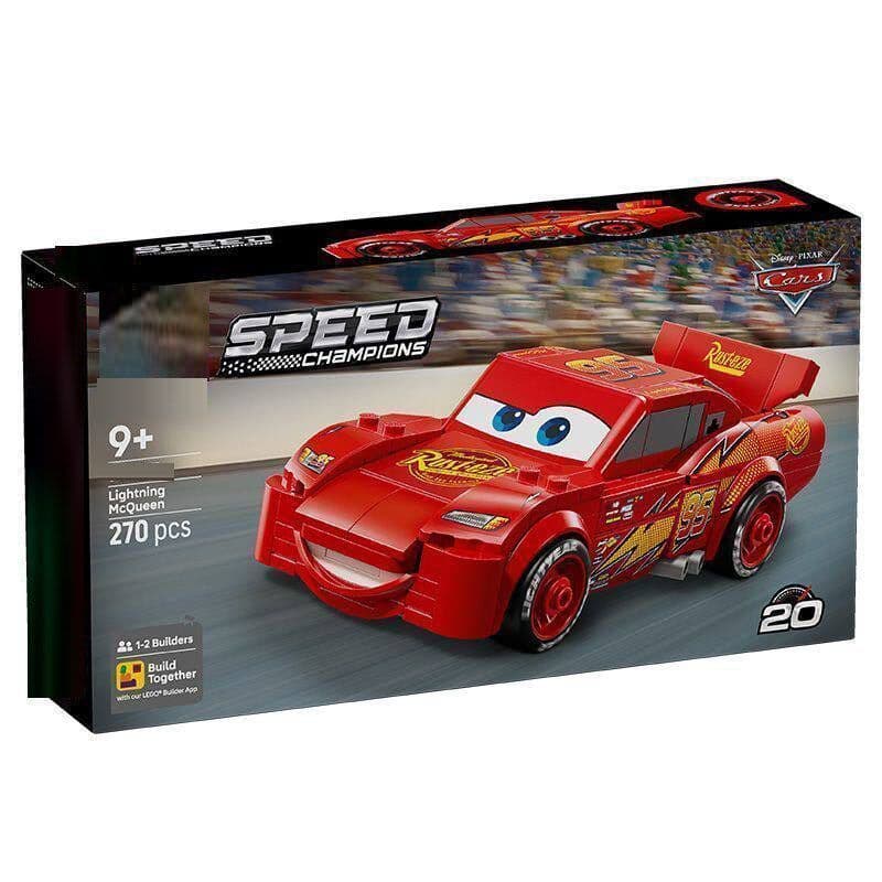 270 Pcs Carros Relâmpago McQueen Carro Meninos Blocos De Construção Brinquedo Presente