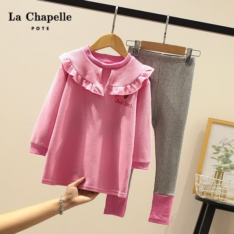 Lasherbell roupas infantis terno para meninas roupas de primavera 2026 novas roupas da moda infantil primavera outono mo