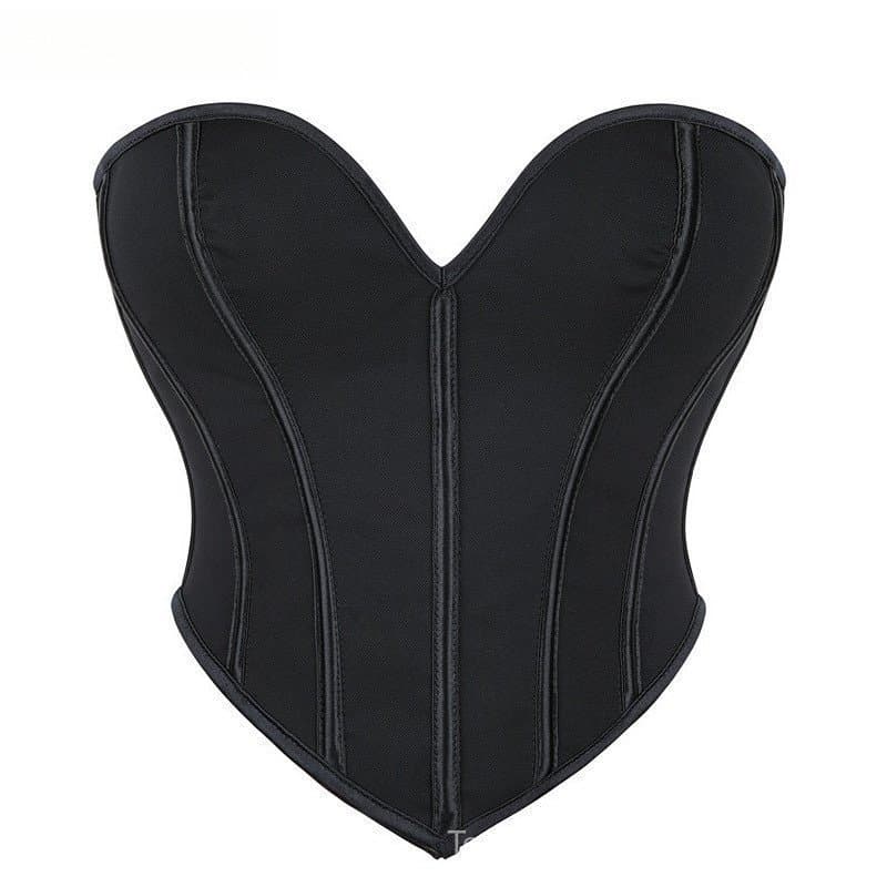 Top Bustier PP Vermelho e Branco, Top Corset Preto, Corset Overbust Feminino para Traje de Festa e Festival de Natal