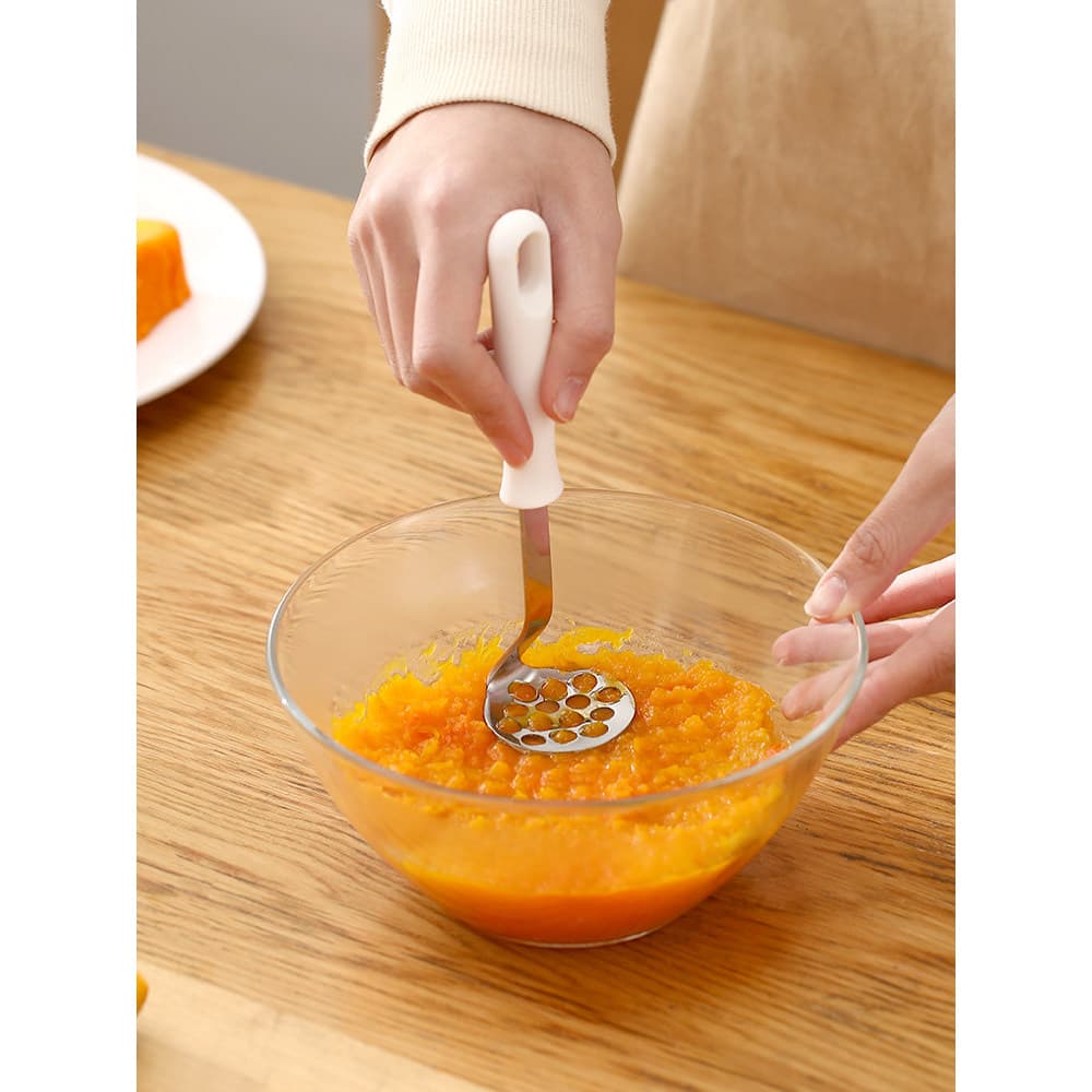 Prensa de suplemento alimentar para bebês, tamanho pequeno, aço inoxidável, ovo, abacate, prensado, purê de batatas, pre
