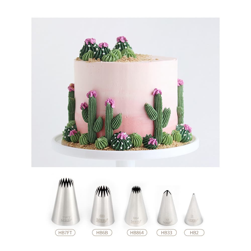 Multi-dente em forma de estrela de aço inoxidável decoração boca biscoito boca relâmpago Puff boca merengue feijão espre