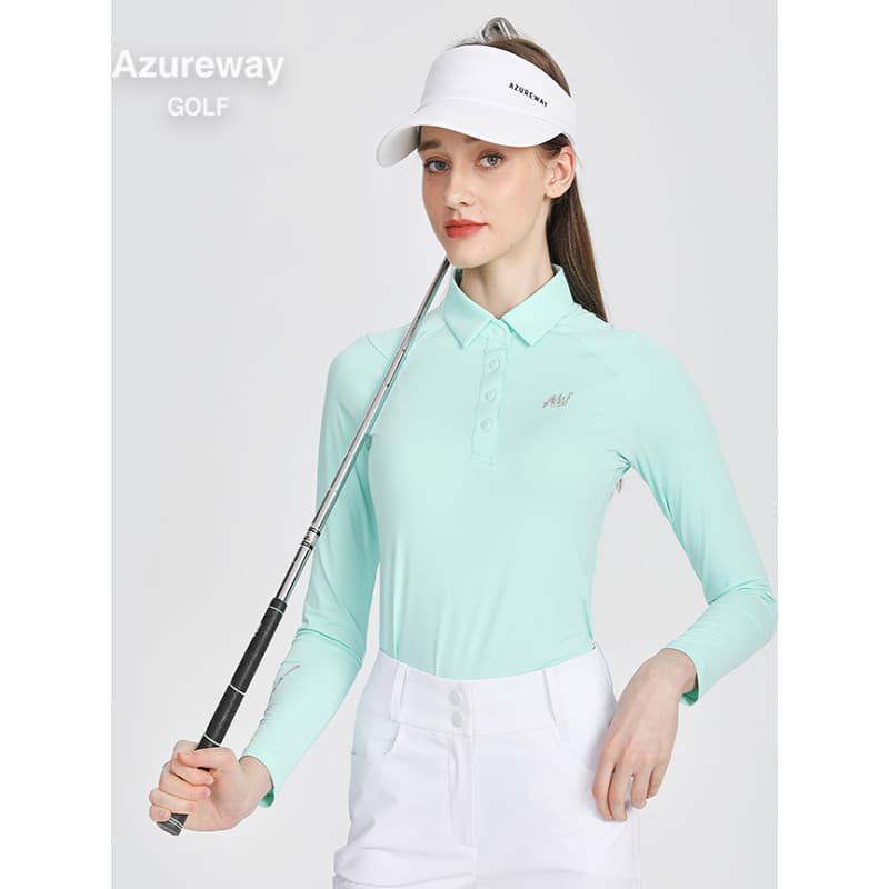 Roupas de golfe femininas primavera verão novo estilo protetor solar roupas moda simples roupas de golfe versão coreana