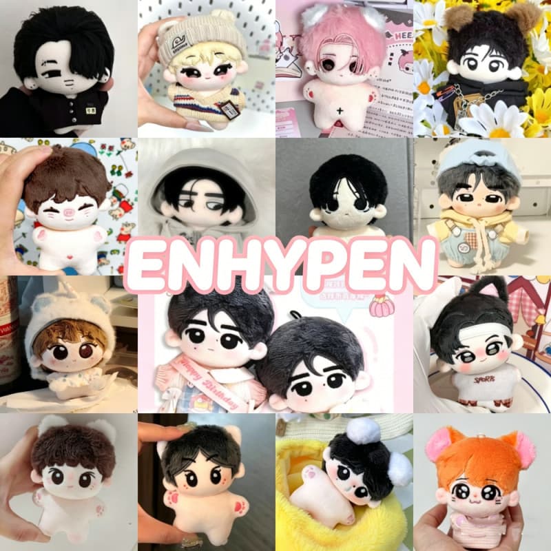 Novo Boneco de Pelúcia de Algodão ENHYPEN de 10cm Heeseung Jay Jake Sunghoon Sunoo Jungwon Ni-ki Kpop Colecionável