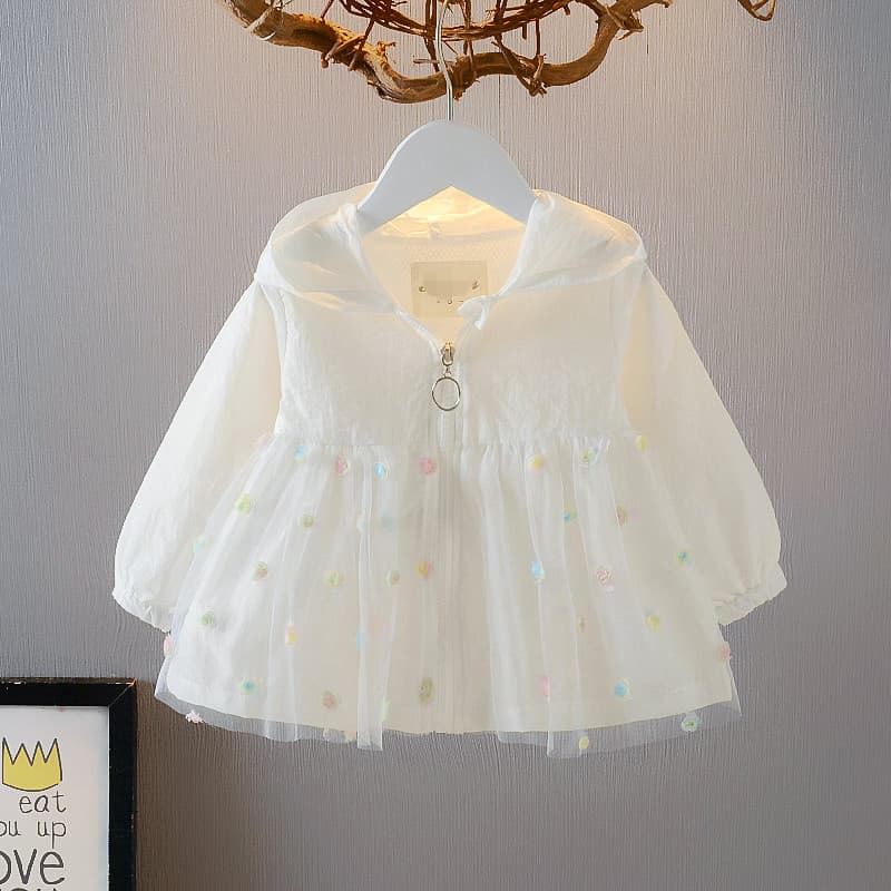 Roupas de pele infantil 2026 novo estilo meninas verão protetor solar roupas bebê versão coreana roupas de verão luz est
