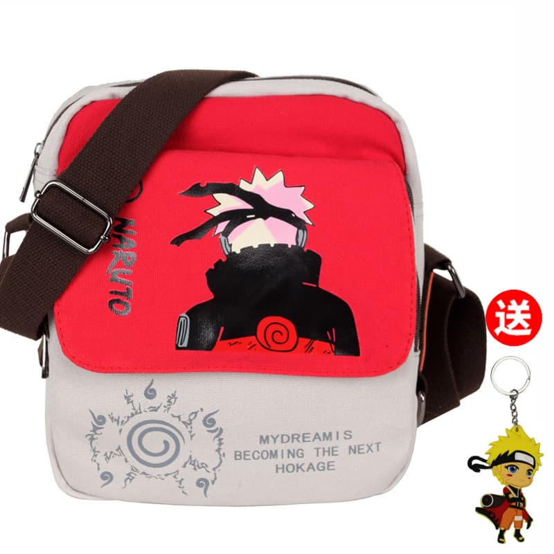 Naruto One Piece One Piece Tokyo Ghoul Meu Vizinho Totoro Um Ombro Masculino Estudante All-Match Trendy Canvas Anime Mes