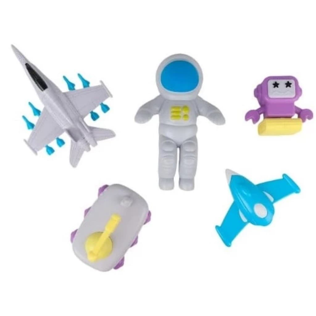 Boneco Astronauta 5 Pçs Com Acessorio Espacial