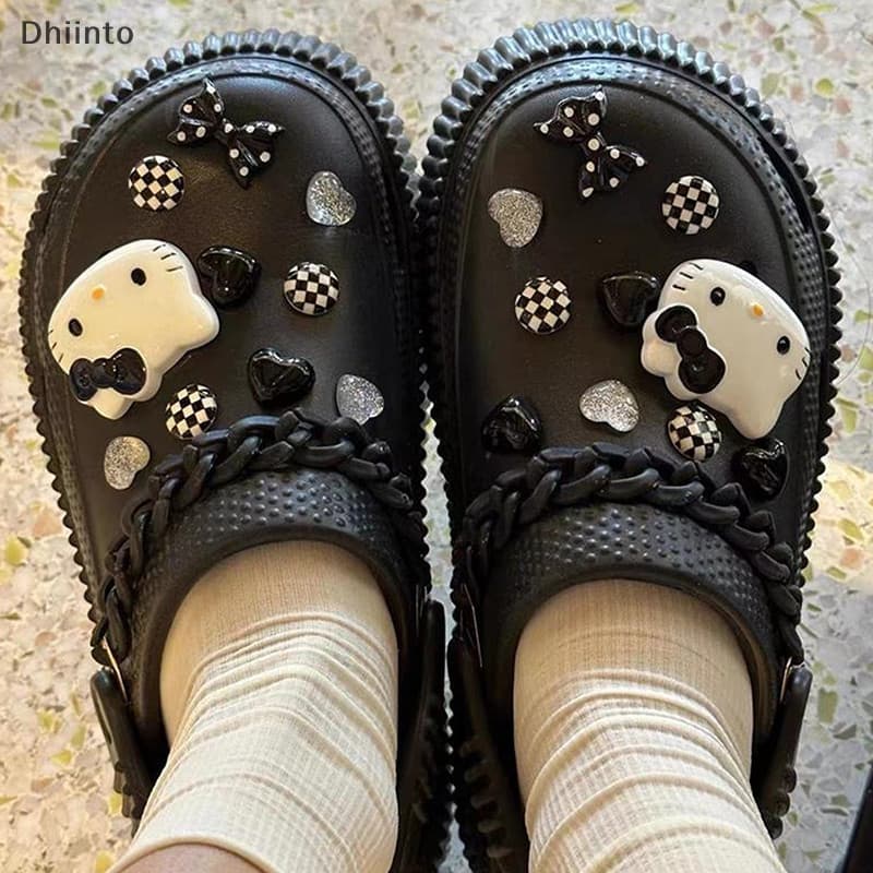[Dhiint] 18 Peças Em Um Conjunto De Fivela De Sapato Removível De Desenho Animado Fofo Faça Você Mesmo Acessórios De Cha