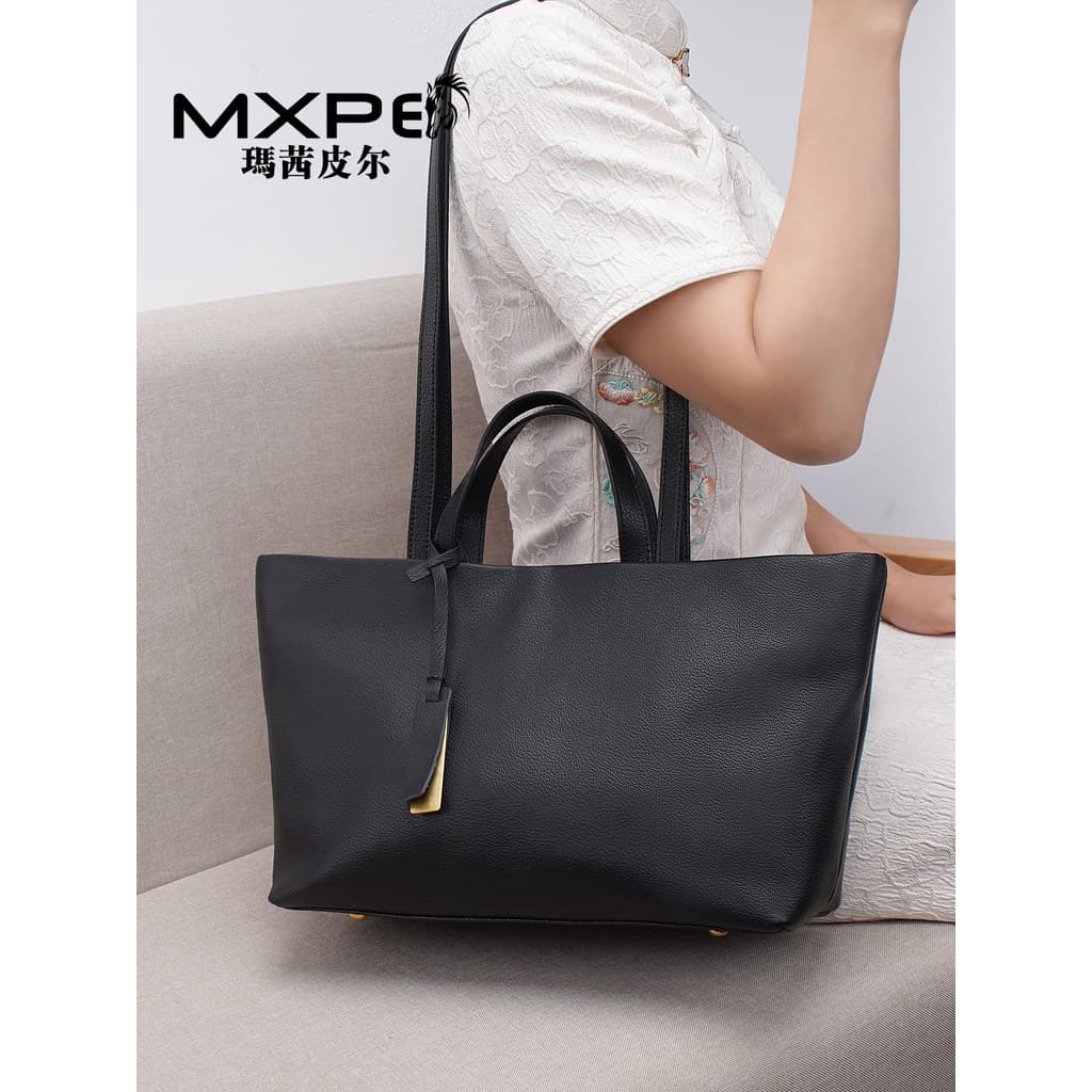 Bolsa de couro genuíno feminina 2026 novo estilo grande capacidade sacola moda High-End Commuter primeira camada bolsa d