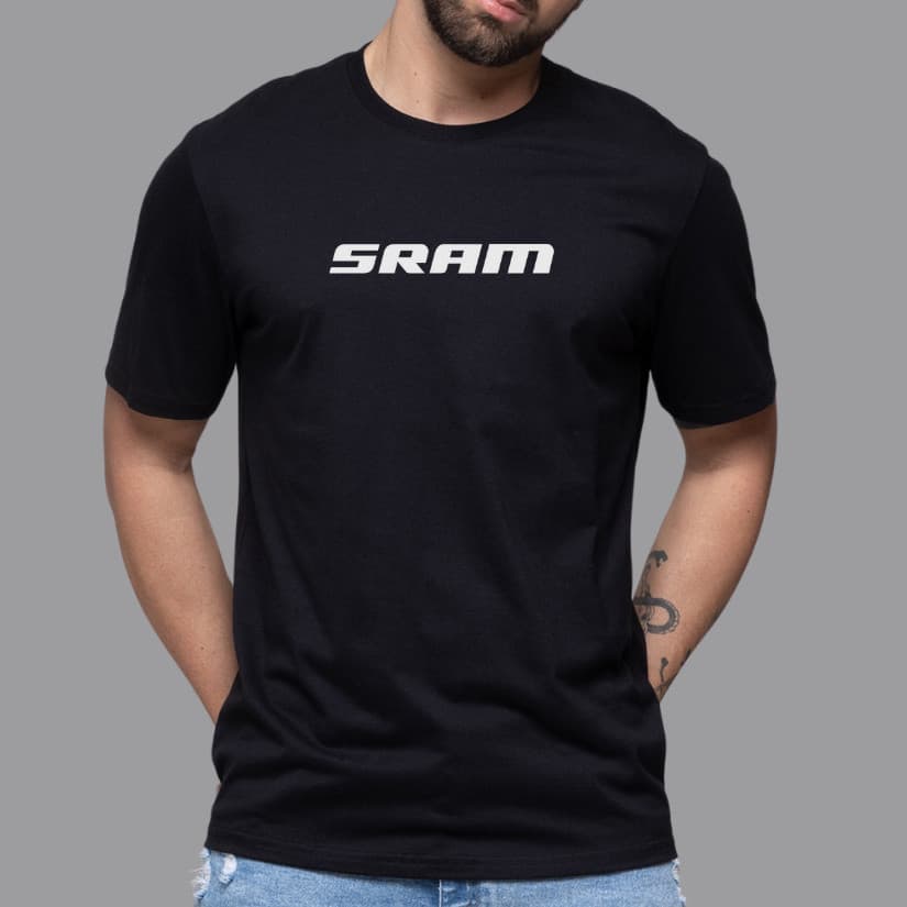 Camiseta Sram Casual Bike Pedal Bicicleta 100% Algodão Mountain Bike Ciclismo