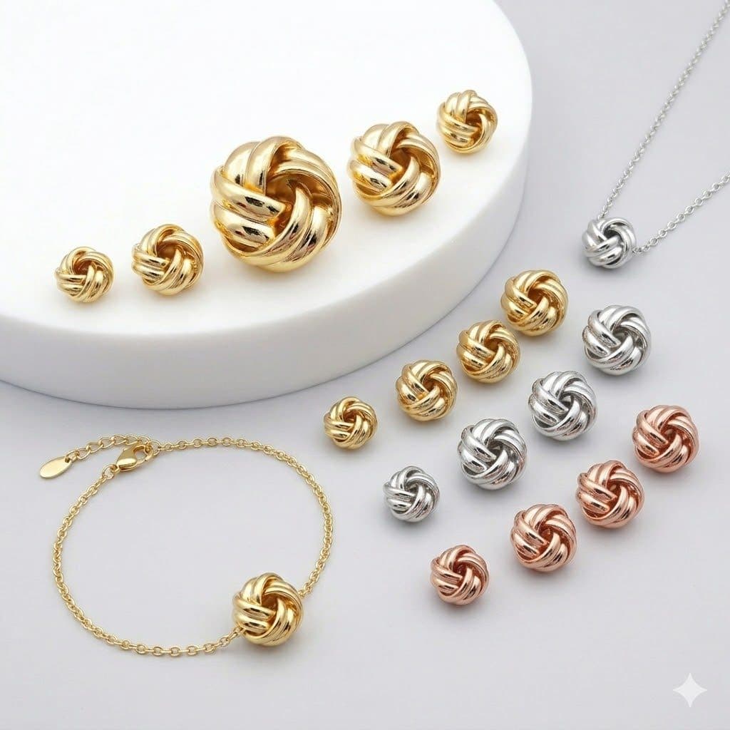 Pingentes Trançados Banho Ouro 18k Rose Prata 925 Minimalista