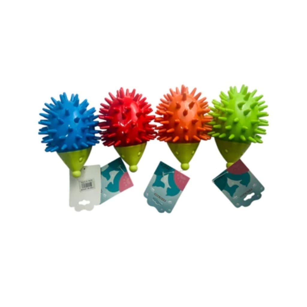 Brinquedo de borracha pontiagudo e mastigável para cães