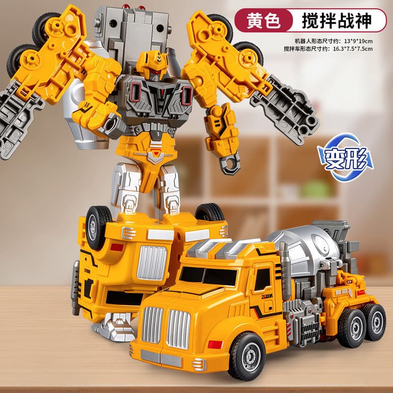 Crianças caminhão misturador brinquedo deformação robô simulação caminhão inercial engenharia caminhão modelo menino pre