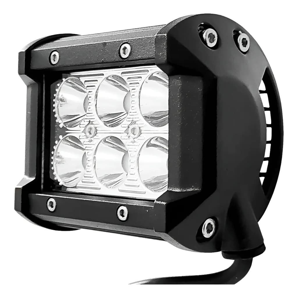 Farol De Milha 6 Leds 18w 2160lm 10/30v Off Road Moto Carro