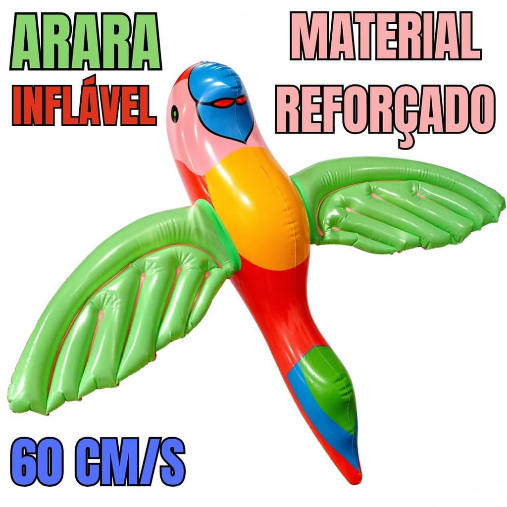 Arara Inflável 60cm Brinquedo Decorativo Piscina