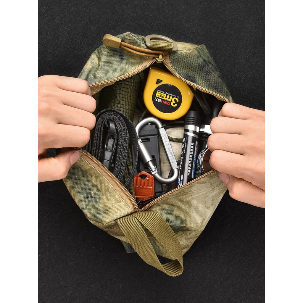 Bolsa de armazenamento tática à prova d'água para viagem ao ar livre, bolsa de mão camuflada, edc, bolsa de artigos dive