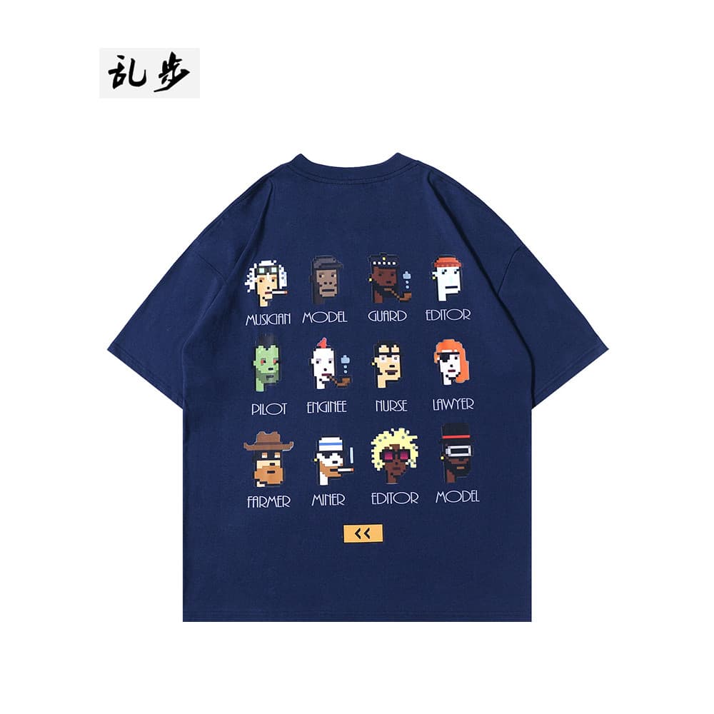 Americano pesado de manga curta puro algodão solto tamanho grande masculino oversize europeu americano Hip-Hop verão cas